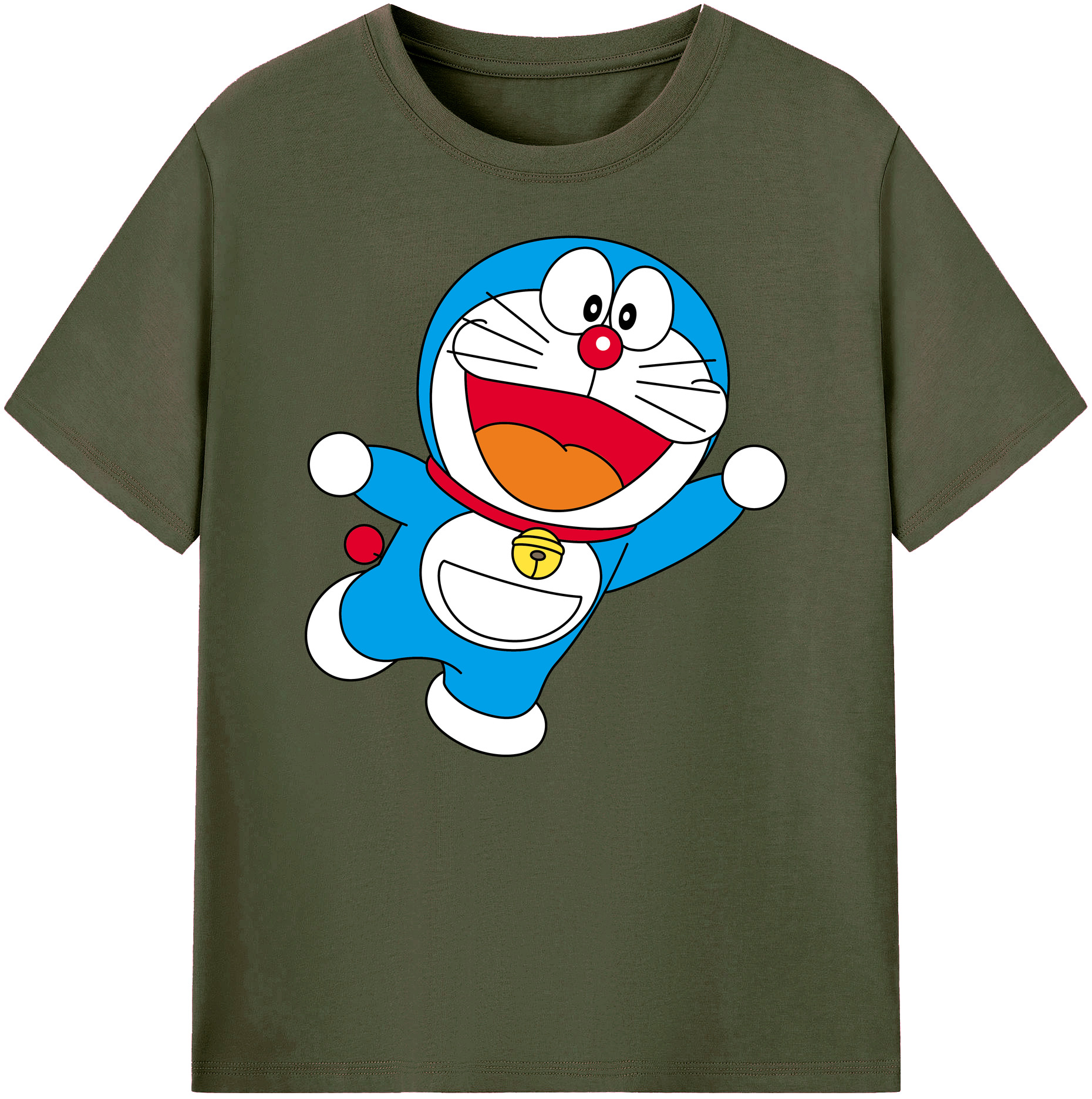（画像用） ドラえもん Doraemon 綿100％ メンズ半袖Tシャツ｜肌触りやわらか＆通気性